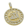 thumbnail image 3 of Genuine Real Diamond Allah Muslim Islamic Medallion 10K Gold Over Pendent Charm, 3 of 4