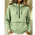 thumbnail image 5 of TaTaai Womens Anorak Long Sleeve Half Zip Hooded Waterproof Windbreaker with Pockets Lightweight Outdoor Hiking Jacket, 5 of 8