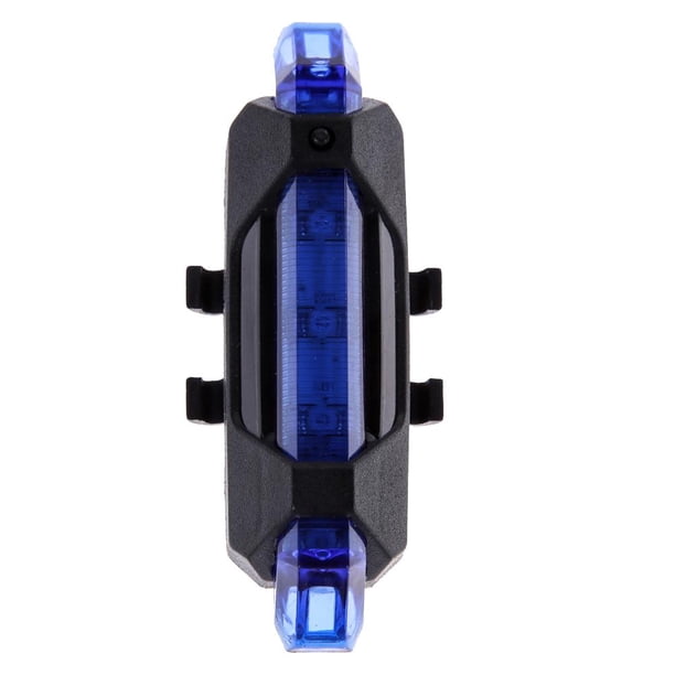 USB recargable LED bicicleta luz trasera impermeable ciclismo lámpara trasera (azul)