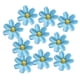 thumbnail image 1 of 50 cabezas de flores artificiales de seda de 4 cm para manualidades azul, 1 of 9