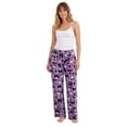thumbnail image 4 of COUVER Women's Plush Fleece Pajama Pants Kitty Purple Size Medium, 4 of 6
