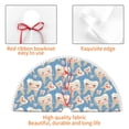 thumbnail image 4 of Rocae Funny Cute Healthy Teeth for Christmas Tree Skirt with Pom Pom Trim for Holiday Party for Holiday Home Decor Indoor Outdoor-36", 4 of 7