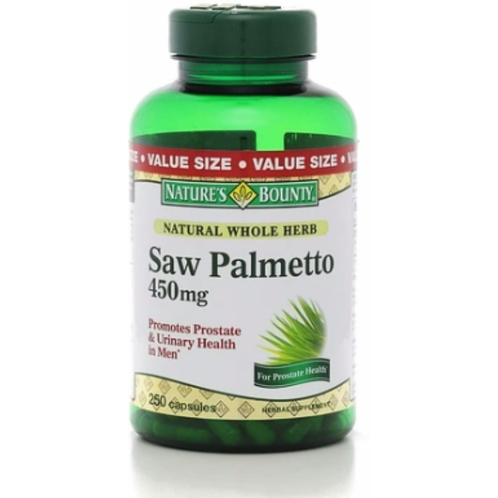 Nature's Bounty Saw Palmetto 450 mg Capsules 250 ea (Pack of 2