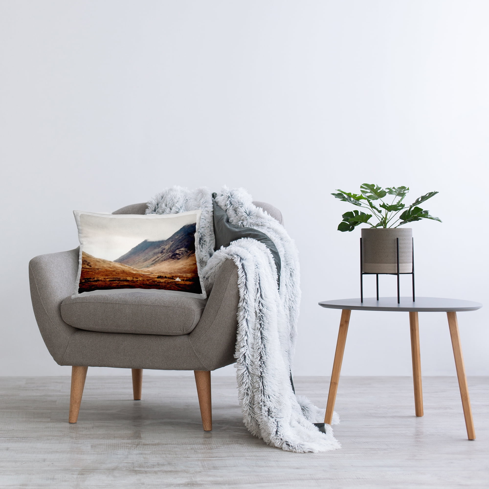 Stupell Industries Mountain Valley Cabin Decorative Printed Throw Pillow, 14 x 20