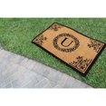 thumbnail image 6 of A1HC First Impression Brown/Black Vinyl/Coir 30-inch x 48-inch Floral Monogrammed Double Doormat, 6 of 9