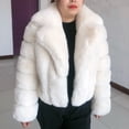 thumbnail image 4 of Chaqueta de piel sintética para mujer, abrigo cálido de piel sintética con cuello de traje Popular, estilo de piel de zorro, esponjoso, invierno, 2022, 4 of 5