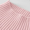 thumbnail image 5 of CYRBOKO Toddler Girls High-neck Sweaters, Winter Long Sleeve Thermal Cotton Kids Clothig Pink Size 1-2 T, 5 of 5