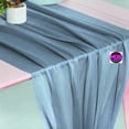thumbnail image 4 of MDS pack of 1 Wedding 29 x 170 inches Sheer chiffon Table Runner for Rustic Boho Wedding Banquet Decor for 14ft Table Runners -Dusty blue, 4 of 6
