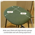 thumbnail image 4 of Topcobe Modern Set of 2 Bar Stools, Counter Height Bar Stools, Soft Fabric Upholstered, Backless for Kitchen, Dining Room Bar Chairs, Modern Furniture for Indoor, Green, 4 of 7