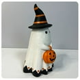 thumbnail image 7 of feimajia Figures of Pumpkin Ghost Halloween Statue of Ghost-like Novelty 2025 Halloween Decorations Pumpkin Ghost, 7 of 7