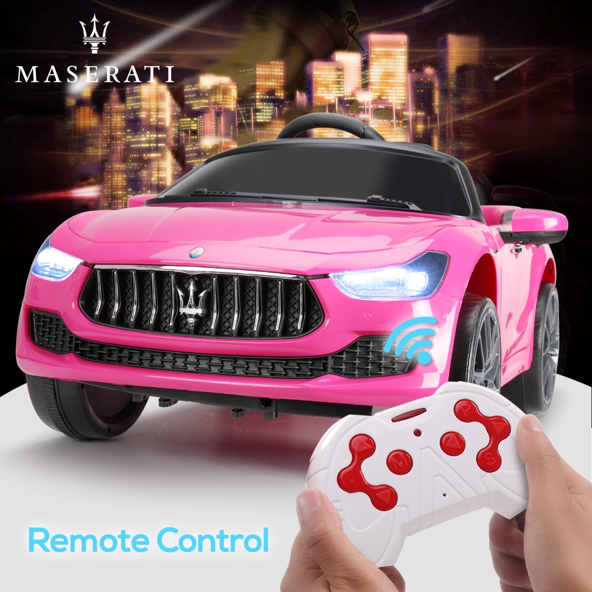 pink maserati toy car