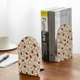 thumbnail image 5 of Picia Valentine'S Day Rose Pattern Wood Bookends for Shelves,Non-slip Bookends, Heavy Duty Wooden Bookend Support,1 Pair, 5 of 8