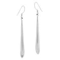 thumbnail image 4 of Long and Slender Radiant Teardrops Sterling Silver Dangle Earrings, 4 of 5