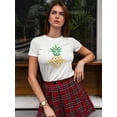 thumbnail image 2 of Summer Pineapple Cool Design T-Shirt Women -Image by Shutterstock, Female Small, 2 of 4
