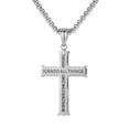 thumbnail image 5 of HOOUN Philippians 4:13 Cross Pendant STRENGTH Bible Verse Stainless Steel Necklace 24'-gold, 5 of 9