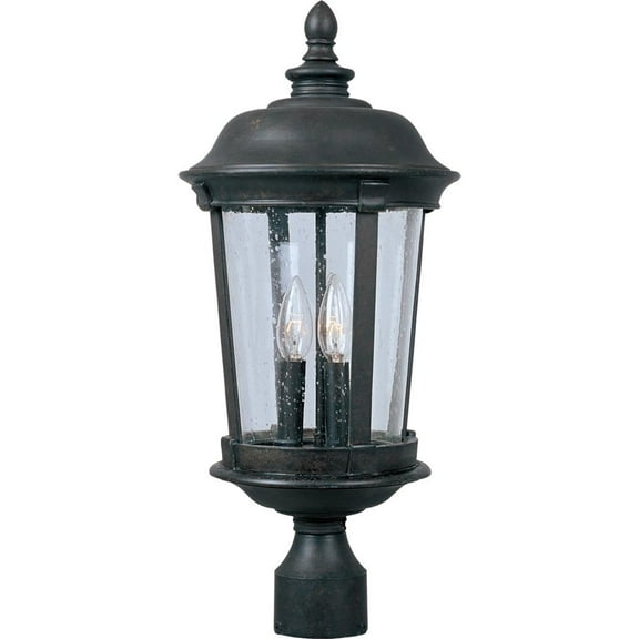 Maxim Dover DC Three Light 25-Inch Outdoor Post Light - Bronze - 3022CDBZ