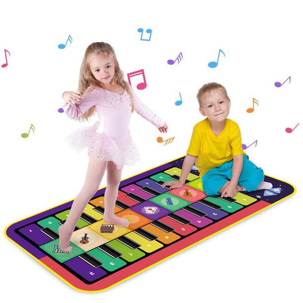 Alfombrilla de Piano Musical para niños, alfombrilla de juego con teclado Duet, 20 teclas, Piano de suelo con 8 instrumentos de sonido, 5 modos de reproducción, almohadilla de baile, juguete educativo Sincero Hogar