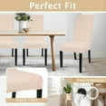 thumbnail image 6 of Chair Covers for Dining Room Set of 6, Stretch Jacquard Kitchen Parsons Chair Covers,Washable Spandex Dining Chair Slipcovers Seat Protector for Hotel,Banquet,Ceremony（Beige）, 6 of 6