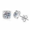 thumbnail image 4 of MOISSANDY 1 Carat Moissanite Stud Earrings for Men & Women, 925 Sterling Silver, GRA Certified, Hypoallergenic Everyday Sparkling Hoops Compatible, Elegant Unisex Jewelry Gift, 4 of 9