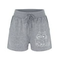 thumbnail image 3 of Charmgo Womens Shorts Clearance, Women's Lounge Shorts Print Comfy Pajama Bottom with Pockets and Drawstring Running Shorts for Women Shorts for Women Capri Pants for Women Grey, 3 of 6