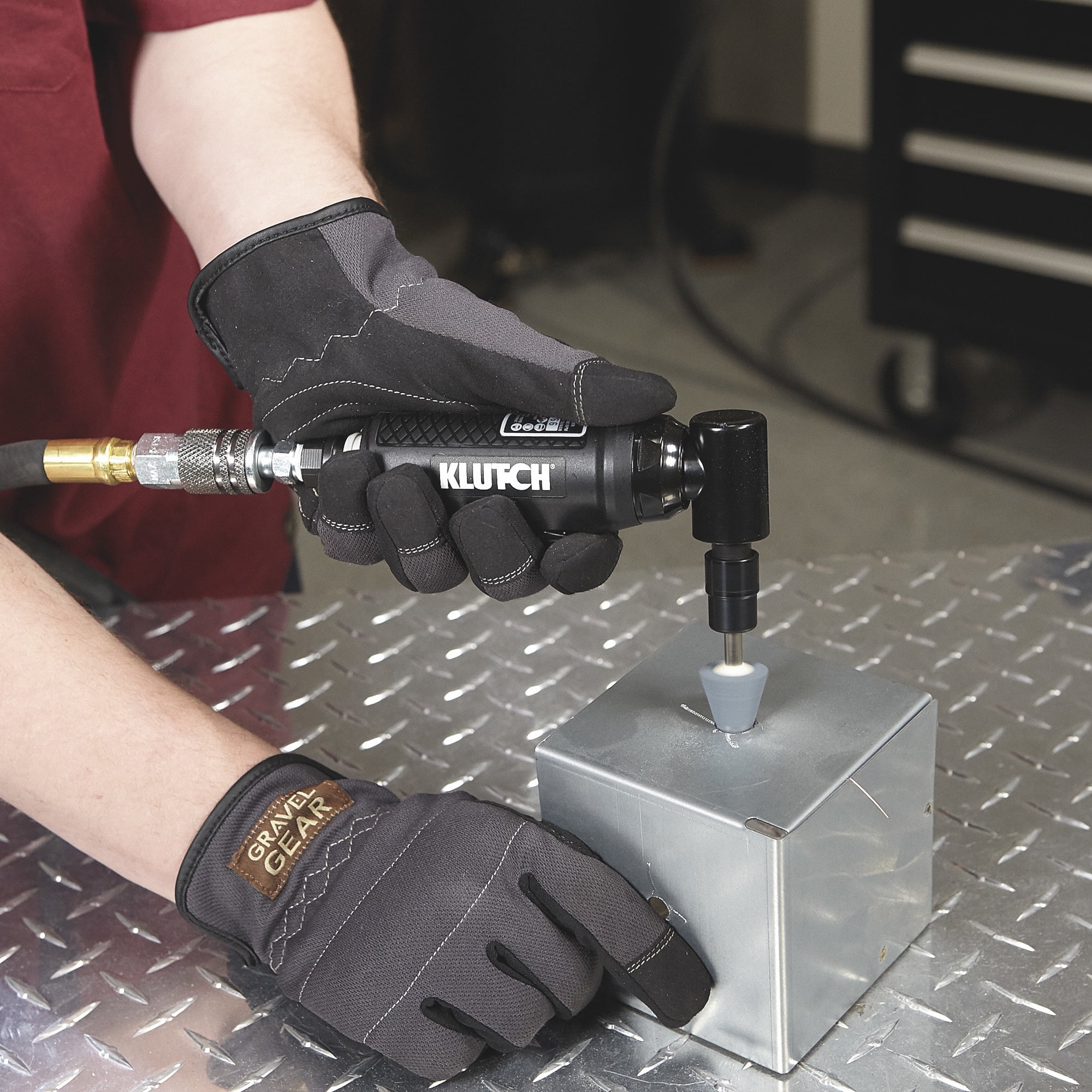 Klutch 1/4in. 90° Air Mini Die Grinder, 20,000 RPM, Angle Head, 4 CFM