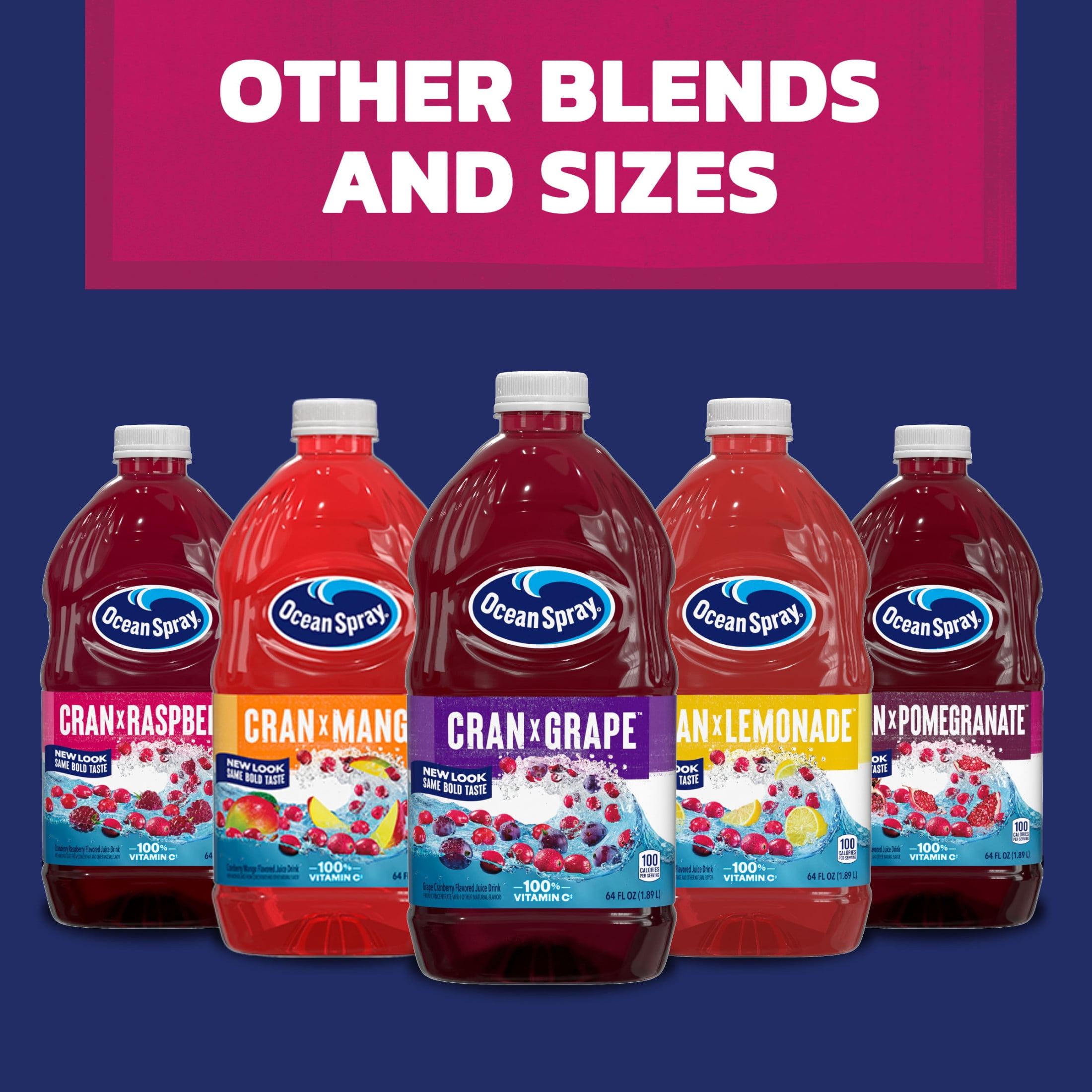 (8 pack) Ocean Spray® Cran-Watermelon™ Cranberry Watermelon Juice Drink, 64 fl oz Bottle