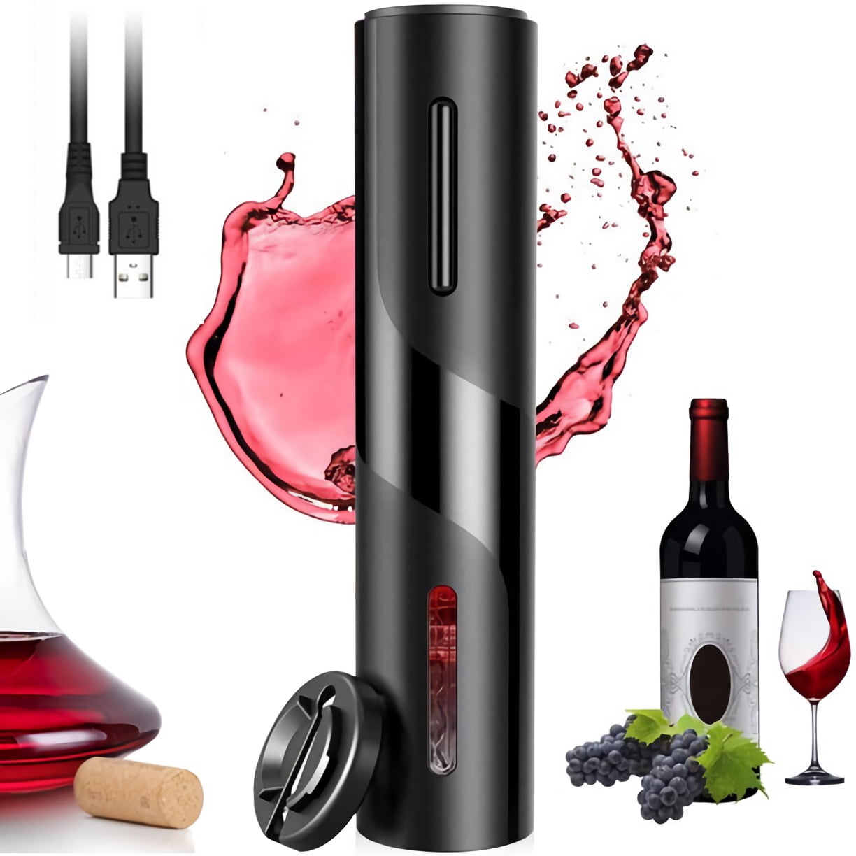 Ozeri Nouveaux Electric Wine Opener with Removable Free Foil Ozeri Nouveaux Electric Wine Opener with Removable Free Foil
