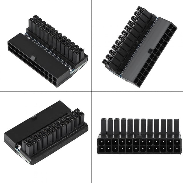Adaptador de ángulo recto ATX de 5 piezas Nikou Negro