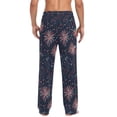 thumbnail image 4 of FORMRS Mens Pajama Pants with Pockets Cotton Sleepwear Lounge Bottoms Sizes S-2XL, Red and White Fireworks Pattern, 4 of 7