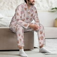 thumbnail image 7 of Fotbe Strawberry Cake Pattern Long Sleeve Pajama Set for Men,Sleepwear Set,2-piece Loungewear Set,Soft PJs Comfy Nightwear with Pockets-Large, 7 of 7