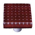 thumbnail image 1 of Hot Knobs HK1201-KA Bubbles Deep Red Square Glass Cabinet Knob - Aluminum Post, 1 of 1