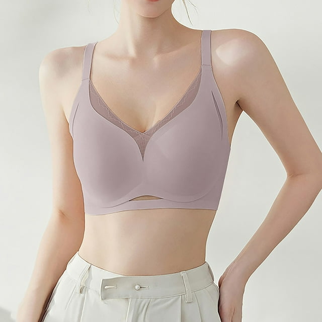 HUITKMM Soutiens-Gorge pour Femmes Soutien-Gorge Sans Trace en Dentelle Fine avec Bonnets Fixes Rétractables Paire Rehausseur
