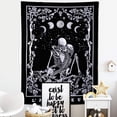 thumbnail image 3 of Tapiz de pared de calavera Amantes besándose Tapiz de tarot Esqueleto de luna en blanco y negro con manta para colgar en la pared de rosa para la decoración del hogar del dormitorio gótico (150x200cm) Zefei Wu 9024735029397, 3 of 4