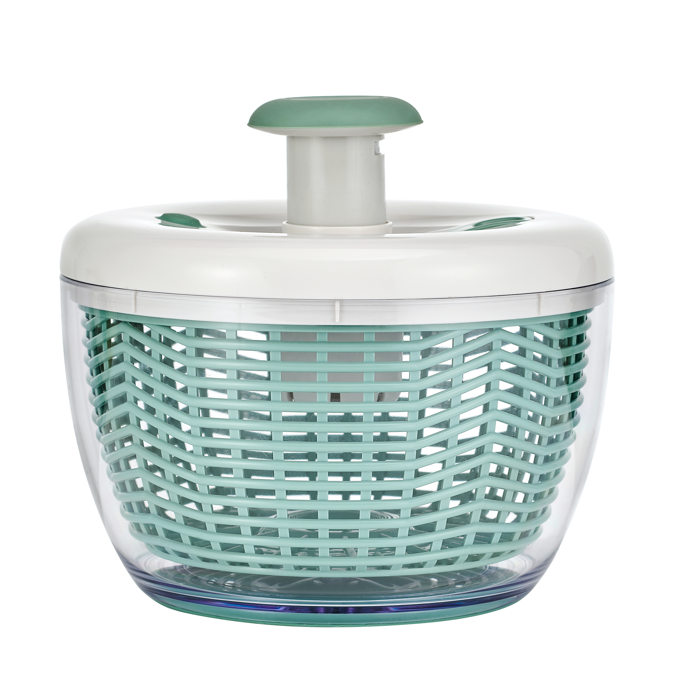 Farberware Small Salad Spinner with Hand Pump, Sage Green