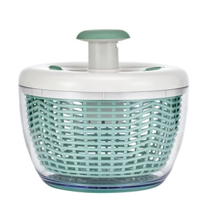 Farberware Small Salad Spinner with Hand Pump, Sage Green