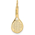 thumbnail image 3 of 14k Yellow Gold Racquet Charm - 24mm, 3 of 6