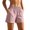 Pink, variant on Wensltd Women Shorts Solid Color Elastic Waist Tailored Wide Leg Suit Shorts With Deep Side Pockets