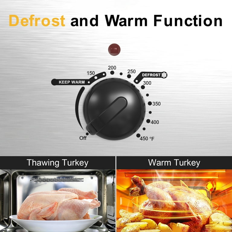 Sunvivi 22 Quart Electric Turkey Roaster Oven with Visible Glass