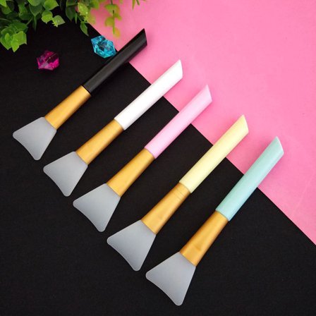 Pretyzoom 10pcs Silicone Stir Stick Set for Craft Enthusiasts with Colors Pink Yellow Blue White Black Choices