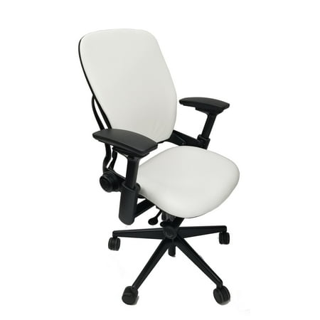 Steelcase Leap Chair V2 In Leather White