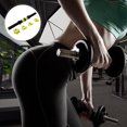 thumbnail image 1 of ifundom 1Set Dumbbell Connecting Rod Round Shape Yellow Black Weight Lifting Accessory, 1 of 6
