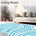 thumbnail image 2 of ODIKA 8x10 Machine Washable Non-Slip Area Rug, Nautical Wave Mosaic Rhythmic Flowing Contemporary Ultra Soft Rug, None, 660643, 2 of 7