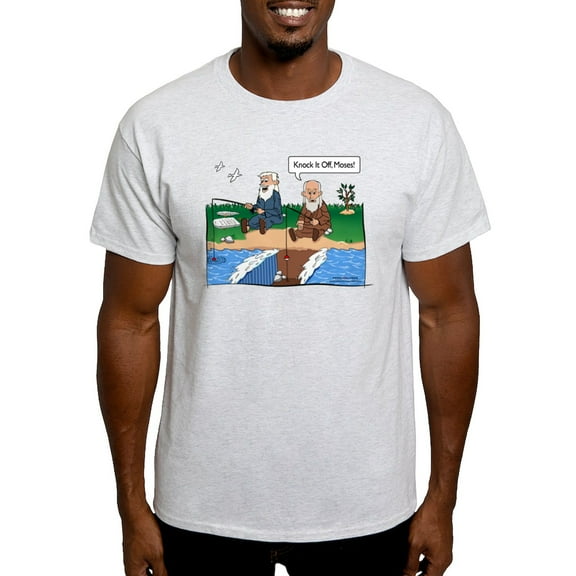 CafePress - Fishing With Moses Light T Shirt - Men's Classic Graphic T-Shirt