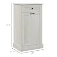 thumbnail image 3 of Kitchen Tilt-Out Trash Bin Cabinet with Drawer – Free-Standing Recycling & Waste Organizer, 3 of 10