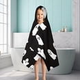 thumbnail image 6 of Black Halloween Ghosts Hooded Bath Towel，50"x30" for Ages 3 To 12 Kids, Quick Dry Lightweight Soft Microfiber Hood Beach Towel Cover Up for Kids, 6 of 7