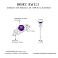 thumbnail image 4 of Rosec Jewels Purple Amethyst Promise Ring with Diamond for Women (AAA Grade), 925 Sterling Silver, US 4.00, 4 of 5