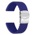 thumbnail image 1 of Rubber Watch Band With Stainless Steel Folding Clasp Unisex, 1 of 2
