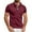 Wine, variant on Afdoent Mens Casual Polo Shirts Male Spring Summer Fashion Short Sleeve Shirt Lapel Shirt Patchwork Top Shirts For Men