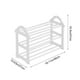 thumbnail image 3 of Organizador de zapatero Estante de almacenamiento de plástico de 3 niveles | Zapatero que ahorra espacio para la entrada del armario del dormitorio | Fácil de instalar, sostiene varios pares, blanco, 3 of 6