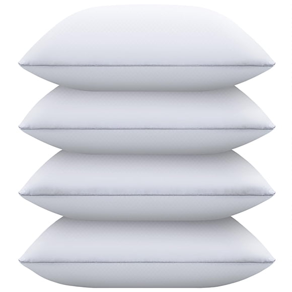 Juego de 4 Almohadas Estándar Piwaal con Relleno Alternativo de Plumas